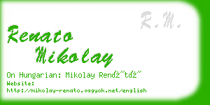 renato mikolay business card